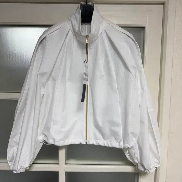[BUNJANG] Juun.J Women's 25SS Volume Sleeve Zip-Up Jumper - White / 준지 여성 25ss 볼륨 슬리브 집업 점퍼 - 화이트