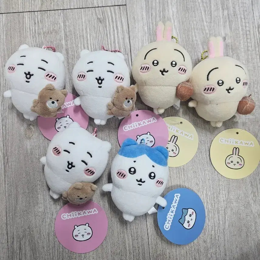 [BUNJANG] Chiikawa Hachiware Usagi Stress Ball Keyring Plush / 치이카와 하치와레 우사기 스트레스볼 키링 인형