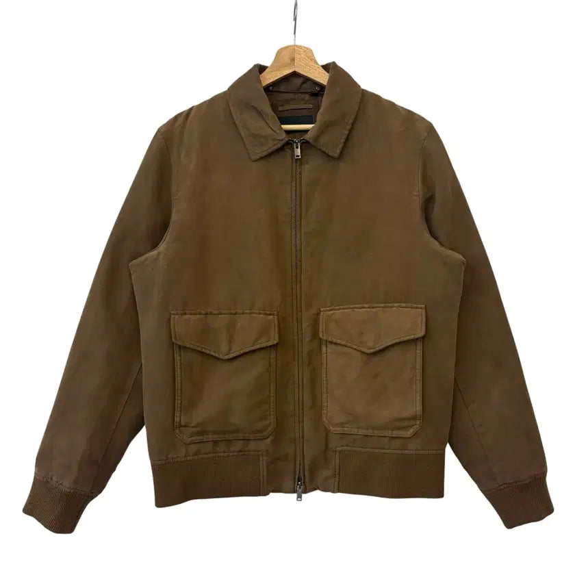 [BUNJANG] Uniqlo 2-Way Suede Jumper Brown L / 유니클로 투웨이 스웨이드 점퍼 브라운 L 정품