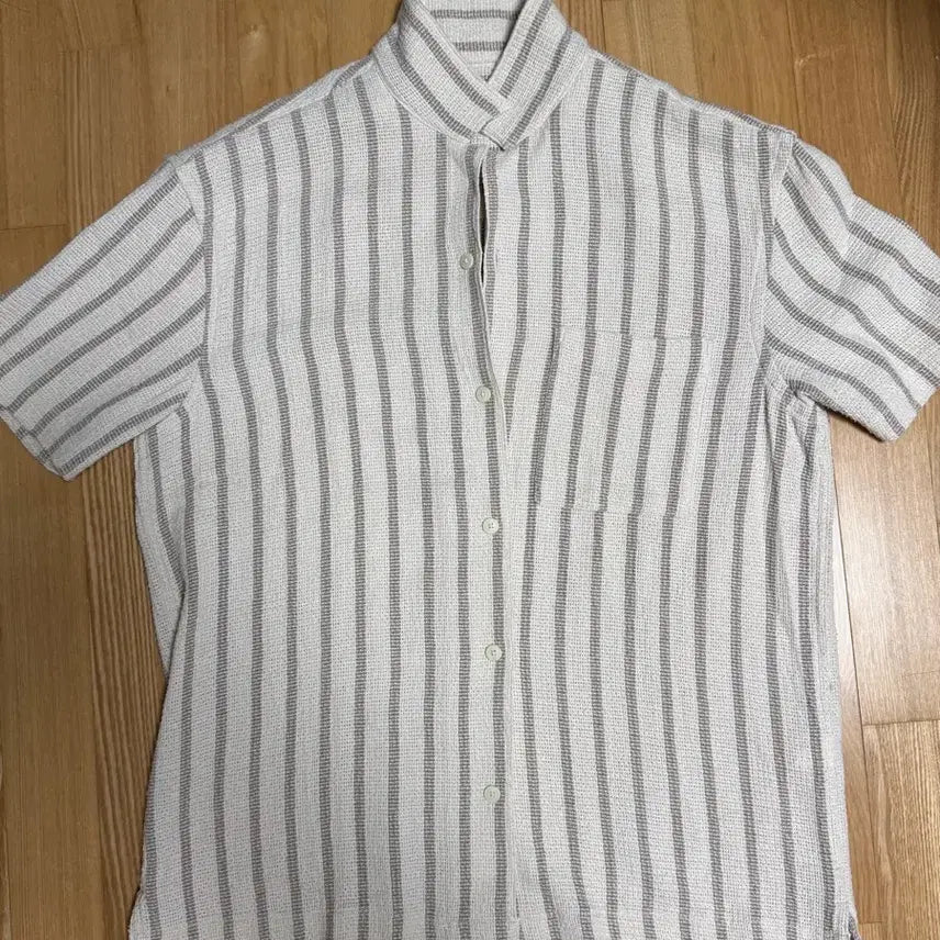[BUNJANG] Zara Striped Short Sleeve Shirt / 자라 스트라이프 반팔 셔츠