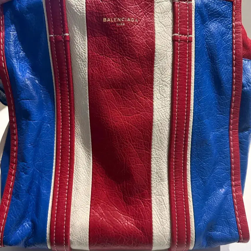 [BUNJANG] Balenciaga Bazar Small Bag Red White Blue Tricolor Leather / 발렌시아가 바자백 스몰