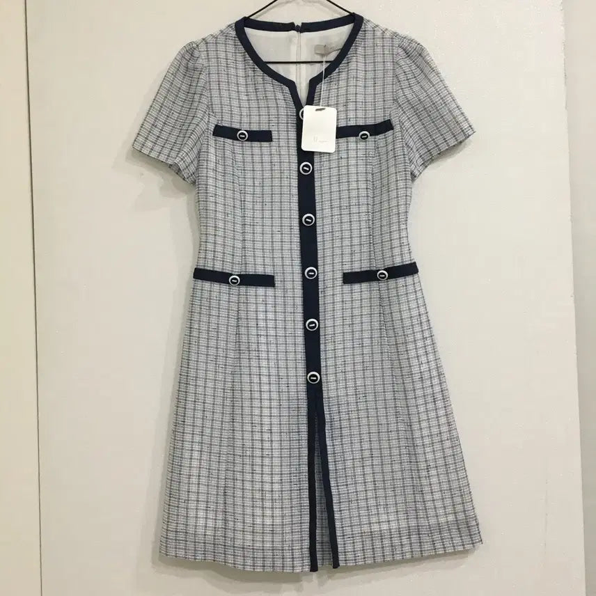 [BUNJANG] JJ JIGOTT Button Dress Check Pattern / 새상품 JJ 지고트 버튼 원피스 85