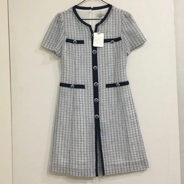 [BUNJANG] JJ JIGOTT Button Dress Check Pattern / 새상품 JJ 지고트 버튼 원피스 85