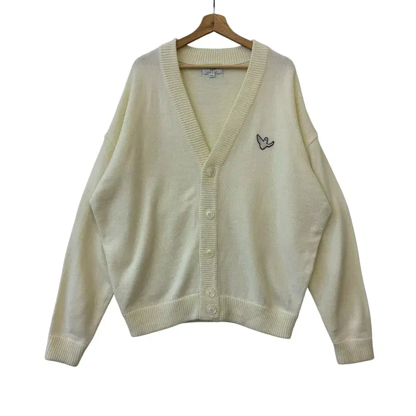 [BUNJANG] Mark Gonzales Emblem Knit Cardigan Ivory S / 마크곤잘레스 와펜 니트 가디건 아이보리 S 정품