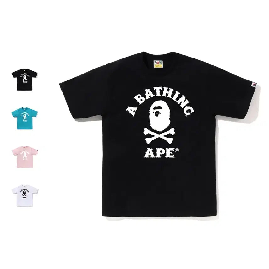 [BUNJANG] BAPE Crossbone College T-Shirt / 베이프 에이프 크로스본 컬리지 반팔티