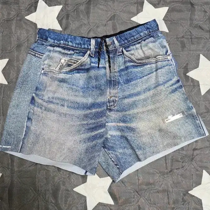 [BUNJANG] Satisfy Peace Shell 5-Inch Digital Denim Shorts L / Satisfy 새티스파이 피스쉘5인치 디지털 데님 쇼츠L