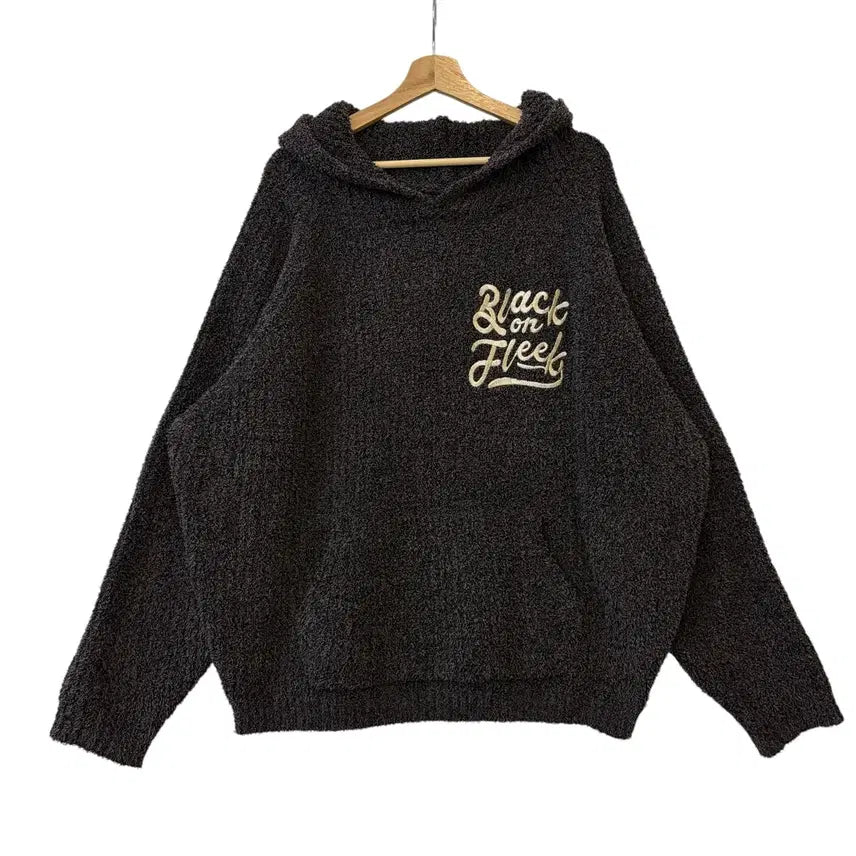 [BUNJANG] Dimitri Black BOF Raglan Fleece Hoodie Knit Dark Brown Size 3 / 디미트리블랙 BOF 래글런 부클 후드 니트 다크브라운 3 정품