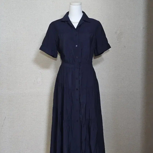 [BUNJANG] She's Miss Long Dress Navy Size 66 / 25년도)쉬즈미스 롱원피스