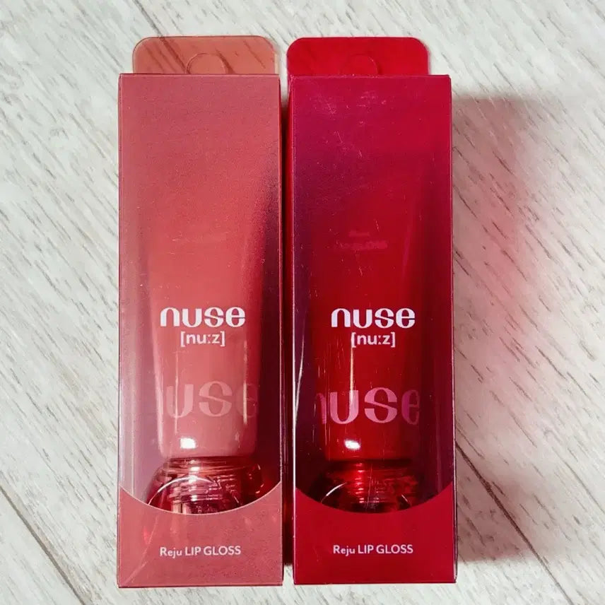 [BUNJANG] NUSE Reju Lip Gloss - Oolong Peach & Apple Blended Bundle (Sealed) / 누즈 리쥬 립글로스 우롱피치,애플 블렌디드 일괄 미개봉 새상품