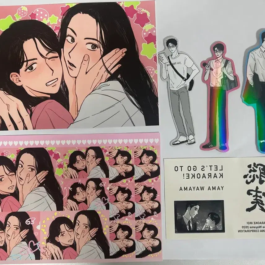 [BUNJANG] Girls' School Star Karaoke Family Restaurant Tattoo Sticker / 여학교의 별 가라오케 패밀리레스토랑 가자 타투 스티커 프박