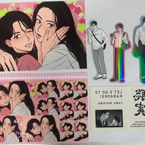 [BUNJANG] Girls' School Star Karaoke Family Restaurant Tattoo Sticker / 여학교의 별 가라오케 패밀리레스토랑 가자 타투 스티커 프박