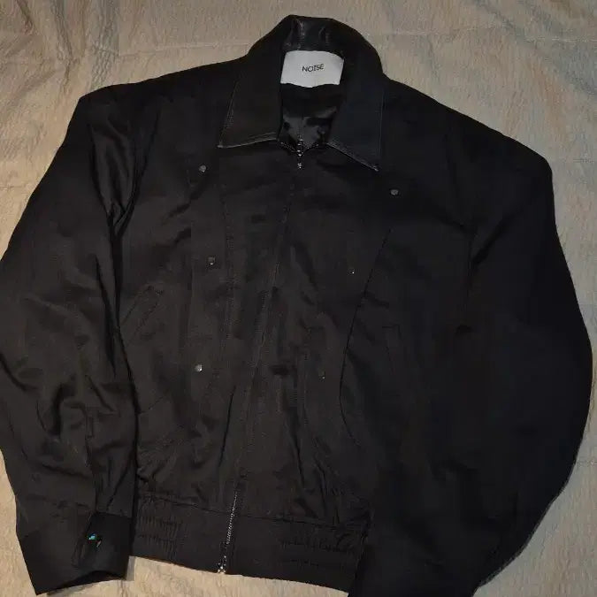 [BUNJANG] NOIZ Leather Collar Blouson Jacket / 노이즈 레더카라 블루종 자켓