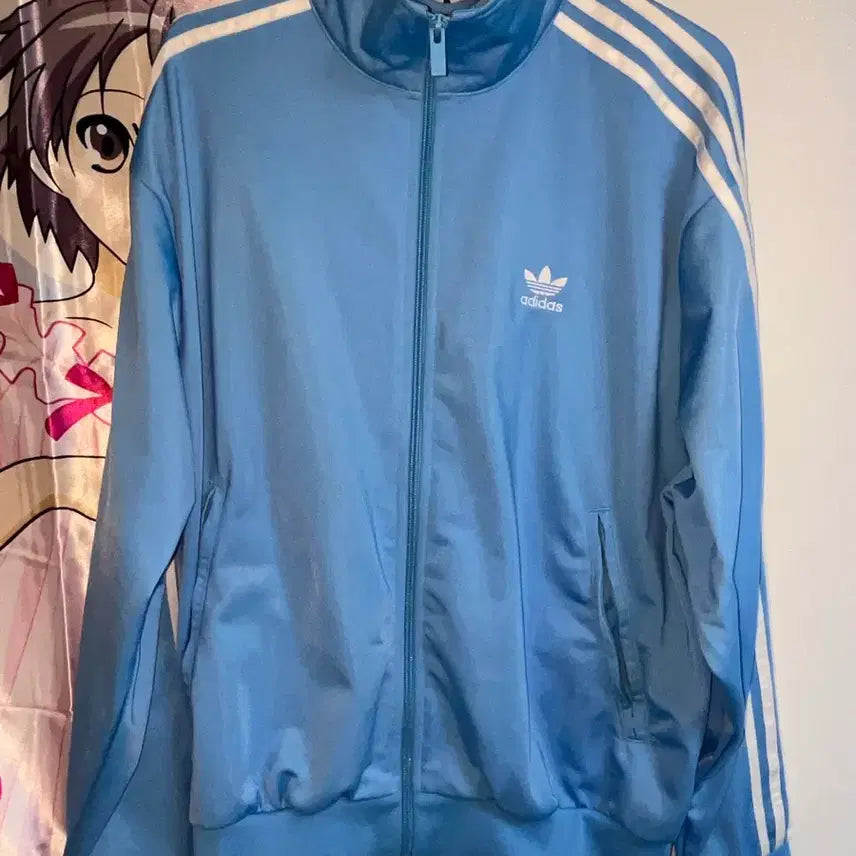[BUNJANG] Adidas White Blue Jersey / 아디다스 흰파 하늘색 져지 아노깔