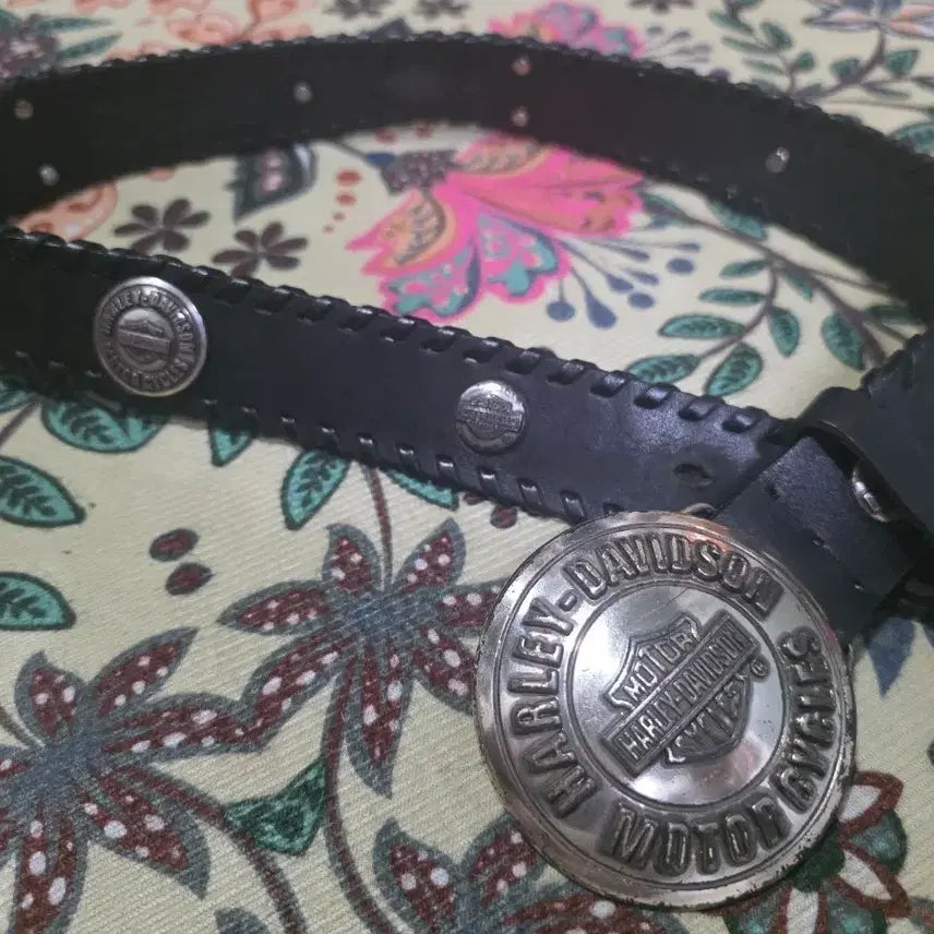 [BUNJANG] Harley-Davidson Leather Belt / 할리데이비슨 가죽 벨트