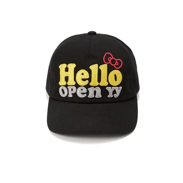 [BUNJANG] Open YY Hello Kitty Black Ball Cap / 오픈와이와이 헬로키티 블랙 볼캡