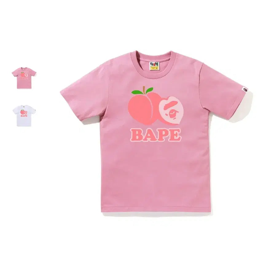 [BUNJANG] BAPE Peach Graphic T-Shirt / 베이프 베이프 피치 반팔티