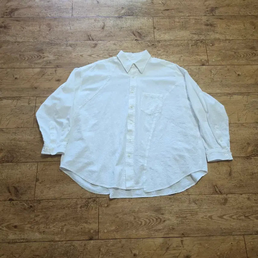 [BUNJANG] Years Ago Division Crumple Shirt Off White / [M] 이얼즈어고 Division Crumple Shirts 오프화이트