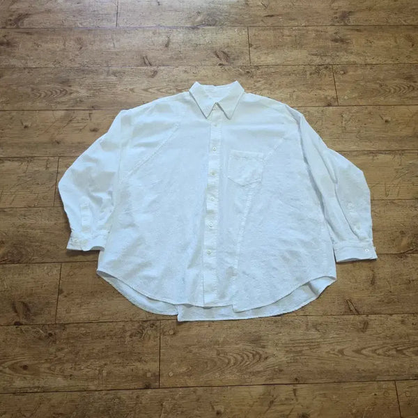 [BUNJANG] Years Ago Division Crumple Shirt Off White / [M] 이얼즈어고 Division Crumple Shirts 오프화이트