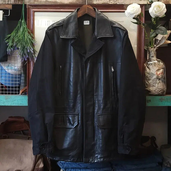 [BUNJANG] CP Company 2000s Leather Utility Field Jacket (Size 52) / 00s 씨피 컴퍼니 가죽자켓 cp company 레더 유틸리티 필드자켓 52