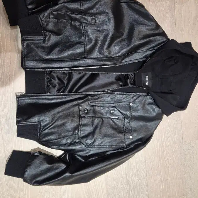 [BUNJANG] System Homme Detachable Hood Leather Jacket / 시스템옴므 후드디테쳐블 레더자켓