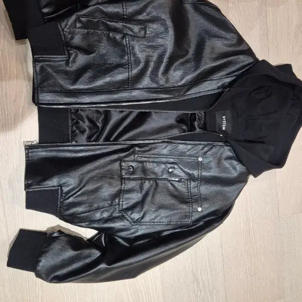 [BUNJANG] System Homme Detachable Hood Leather Jacket / 시스템옴므 후드디테쳐블 레더자켓