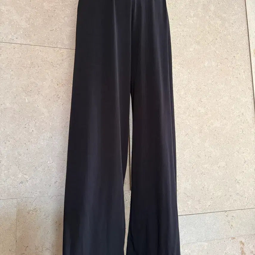 [BUNJANG] Black Wide Leg Slacks / 블랙 와이드 통바지 새상품