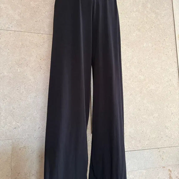 [BUNJANG] Black Wide Leg Slacks / 블랙 와이드 통바지 새상품