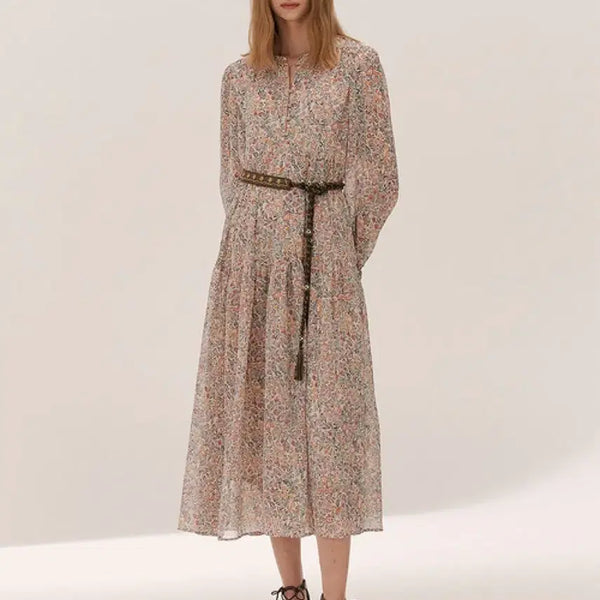 [BUNJANG] Thursday Island Floral Chiffon Long Dress M / 써스데이아일랜드 플라워 쉬폰 롱 원피스 M