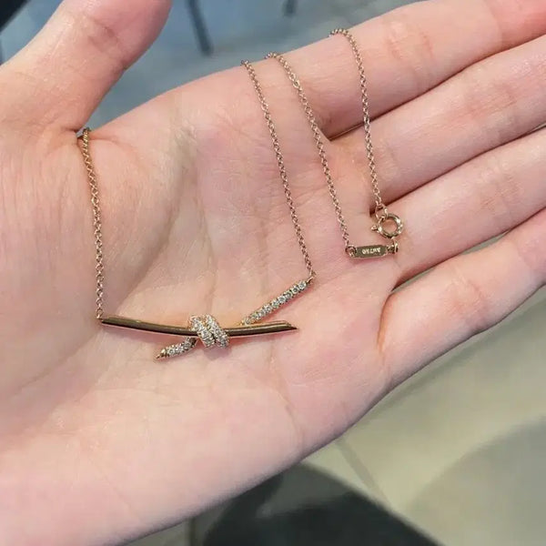 [BUNJANG] Tiffany & Co. Rose Gold Diamond Note Necklace / 티파니앤코 로즈골드 다이아몬드 노트 목걸이