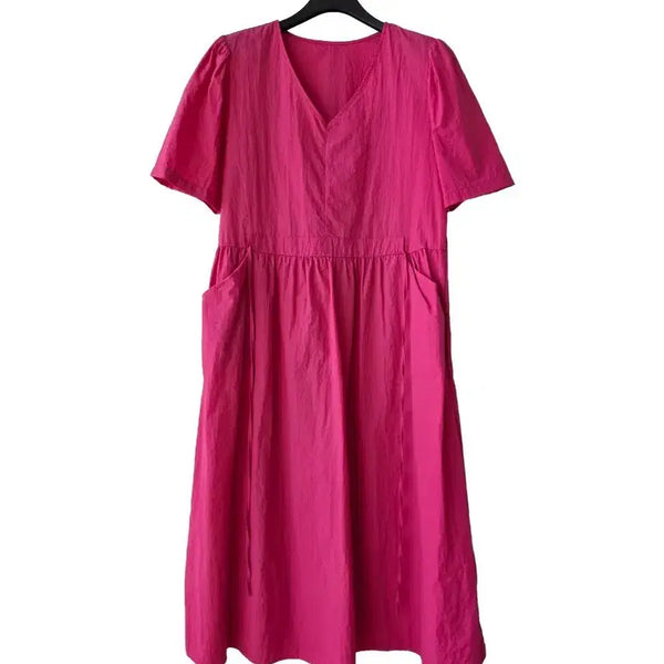 [BUNJANG] Pink Pocket Boxy Dress / F/핑크 주머니 박시원피스