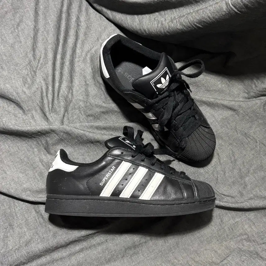 [BUNJANG] Adidas Superstar II Core Black Cloud White Sneakers Size 7.5 / Adidas Superstar II Sz 7.5(255)
