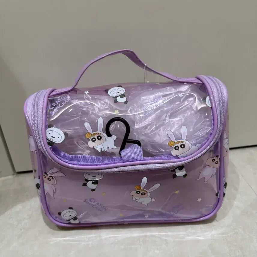 [BUNJANG] Crayon Shin-chan White Dog Clear Swim Bag / [새상품] 짱구 흰둥이 투명 수영 가방 (세면가방)