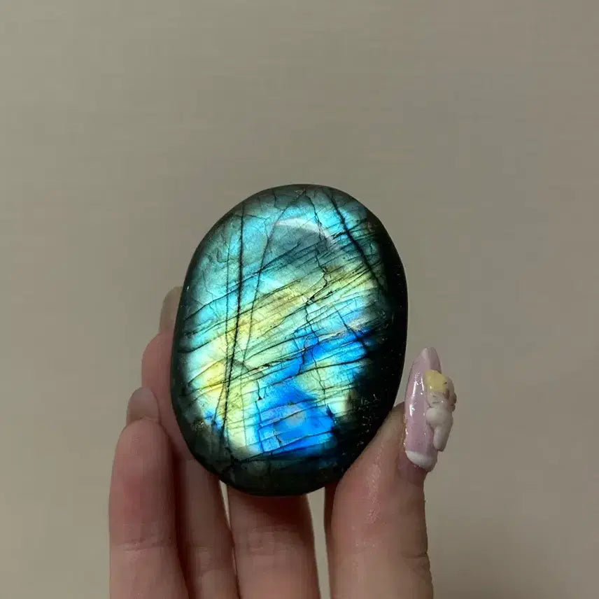 [BUNJANG] Labradorite Palm Stone Raw Gemstone / 라브라도라이트 팜스톤 원석