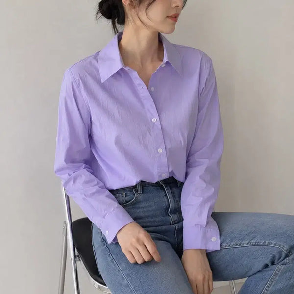 [BUNJANG] Regular Fit Basic Shirt Lavender / 연보라 셔츠 (하객룩, 출근룩, 데일리) / 무료배송