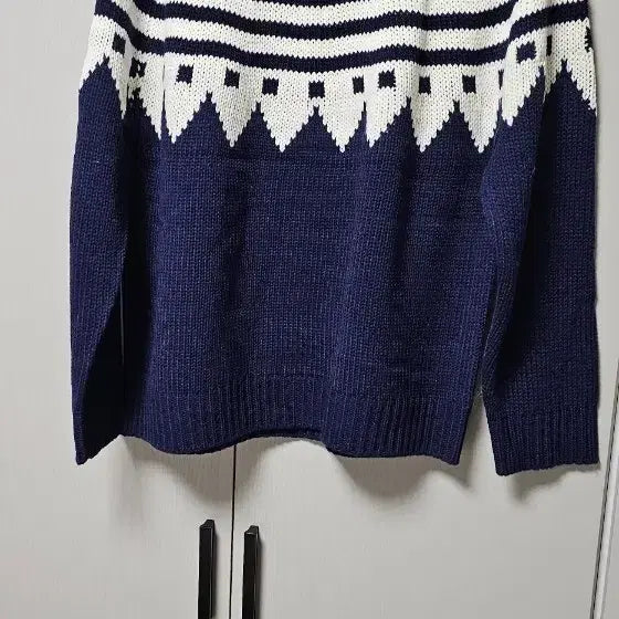 [BUNJANG] Kimono Pattern Knit Navy / 기모노 패턴 니트 네이비