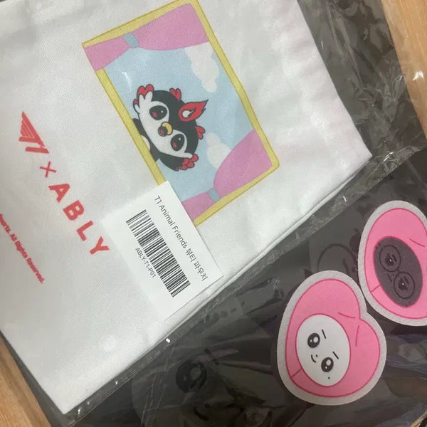 [BUNJANG] T1 x Abelley Tapulin Bag & Pouch & Hair Patch Bundle Set / 티원 에이블리 타포린백&파우치&헤어패치 일괄 판매