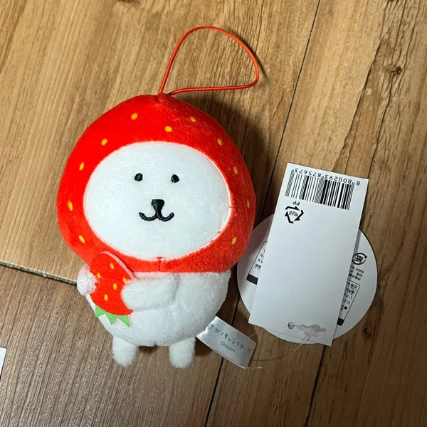[BUNJANG] Parade NGANO Jokkingbear Strawberry Mascot Doll Keychain / (새상품) 퍼레이드 나가노 농담곰 먹어볼까 딸기 농담곰 담곰이 마스코트 인형 키링 누이