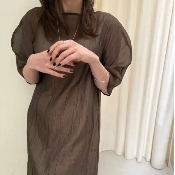 [BUNJANG] Bronze Hugo One-Piece Dress / 브론즈 휴고 원피스