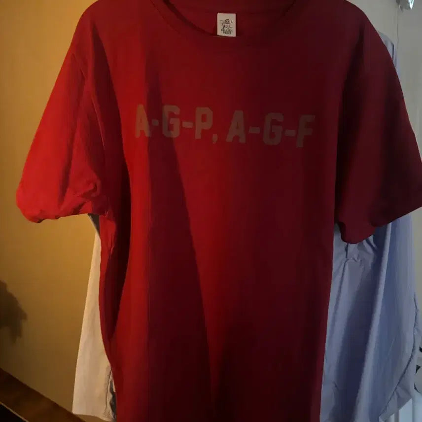 [BUNJANG] COLLECTPIECES Short Sleeve T-Shirt Red L / 컬렉트피시스 반팔 티셔츠 레드 L