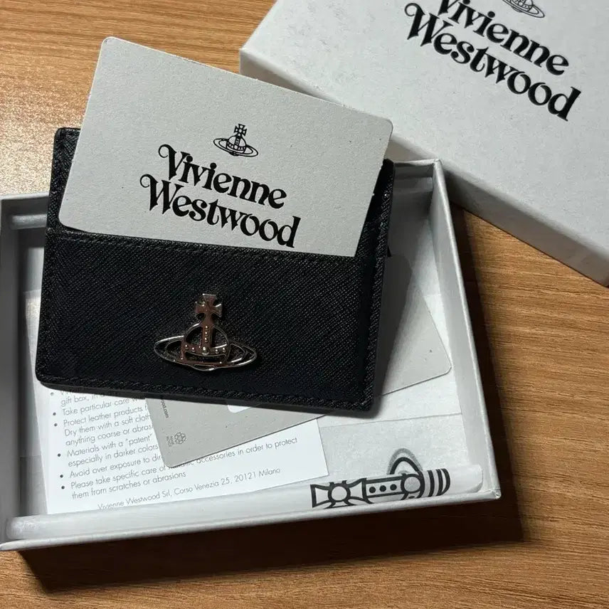 [BUNJANG] Vivienne Westwood Black Card Holder Silver Hardware / 비비안웨스트우드 블랙 카드지갑 은장
