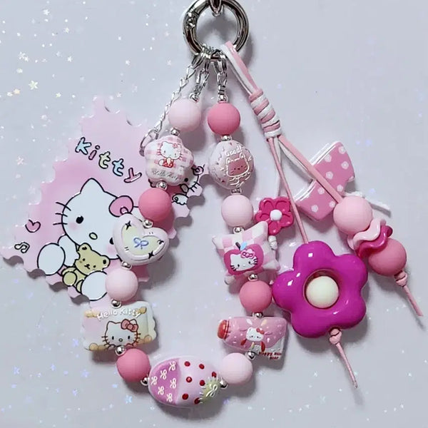 [BUNJANG] Handmade Beaded Charm Keyring Strap / 핸드메이드 키링/스트랩