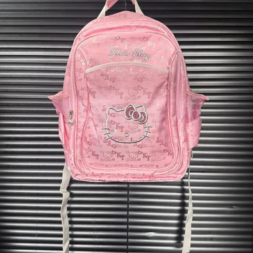 [BUNJANG] Hello Kitty Pink Backpack School Bag / 헬로키티 핑크 백팩 학교 가방 갸루 로리걸 지뢰계 분홍색 캐릭터 만화 애니