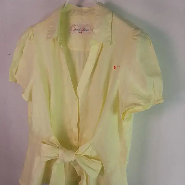 [BUNJANG] Vis French Linen Ribbon Shirt / [S-M]Vis 프렌치 린넨 리본 셔츠
