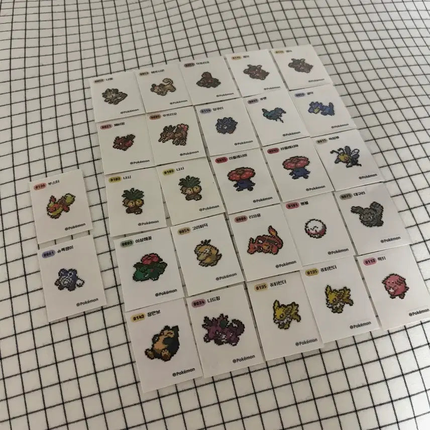 [BUNJANG] Pokemon Pixel Stickers Individual / 포켓몬 픽셀 띠부씰 개별