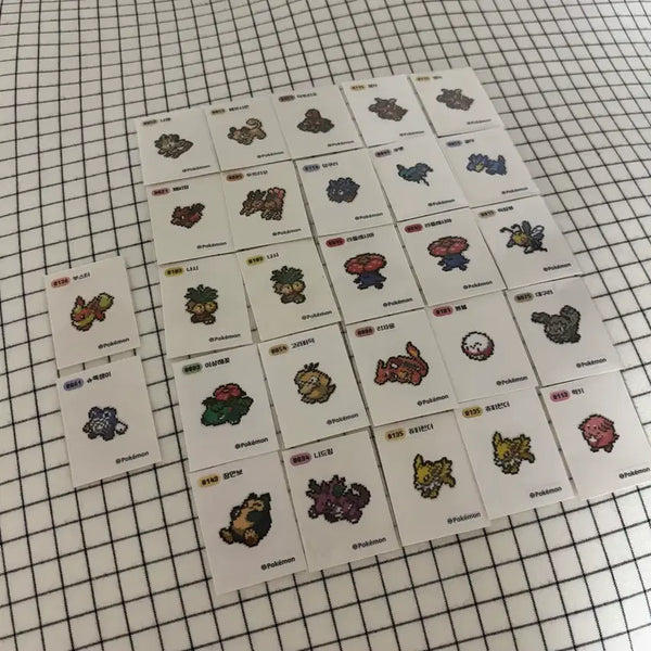 [BUNJANG] Pokemon Pixel Stickers Individual / 포켓몬 픽셀 띠부씰 개별