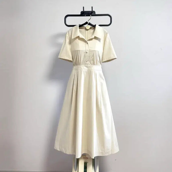 [BUNJANG] System Beige Spandex Blend Midi Dress Size 55 / 시스템원피스