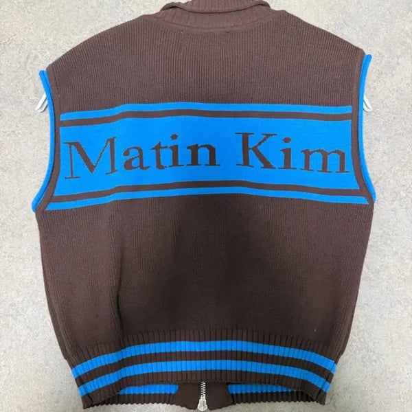 [BUNJANG] Matinkim Spell Point Knit Vest Brown / 마뗑킴 스펠 포인트 니트 베스트 브라운 s