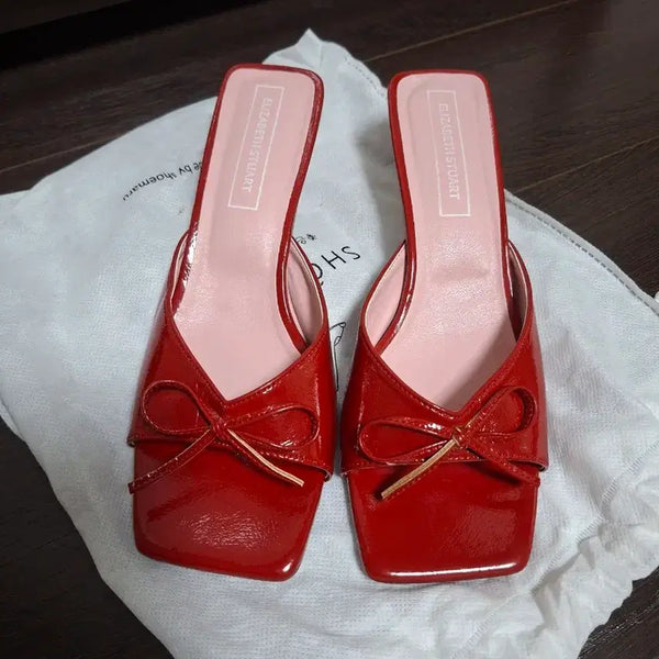 [BUNJANG] Elizabeth Stuart Red Mule Heels / 엘리자베스스튜어트 뮬