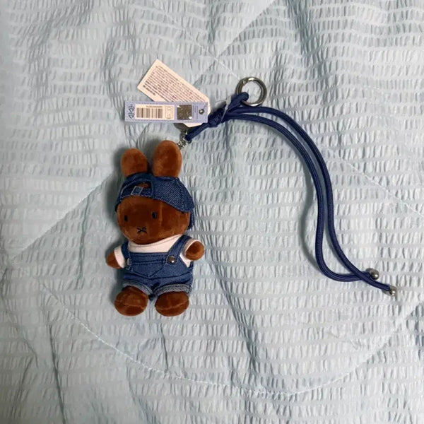 [BUNJANG] Miffy Denim Overalls Keychain / 미피 데님 멜빵 키링