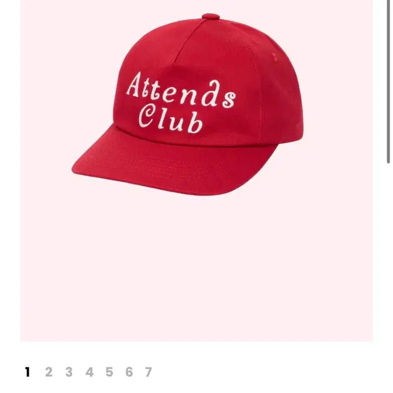 [BUNJANG] Attenz Club Red Ball Cap / 어텐즈 클럽 볼캡 레드